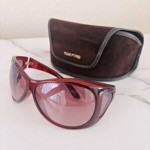 TOM FORD NATASHA TF12 Shield Sunglasses With Case Color 916 Made in Italy Luxury